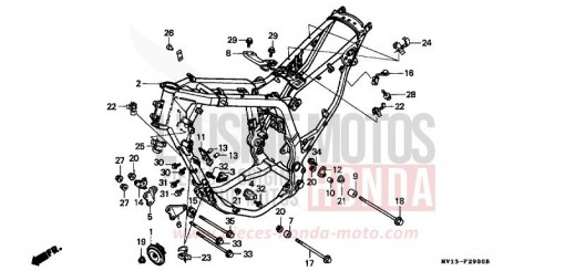 CARROSSERIE DE CHASSIS XRV750N de 1992